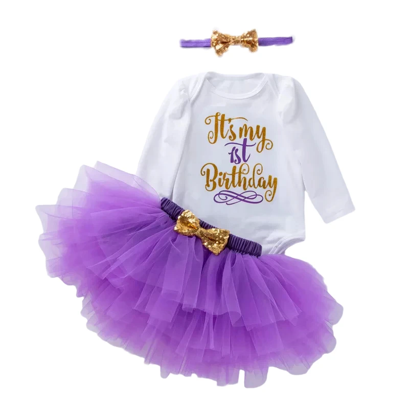 

1st Birthday Outfit Baby Girl Dresses Long Sleeve Tutu Princess Dress Infant Fall Winter Outfits Little Girls Clothes