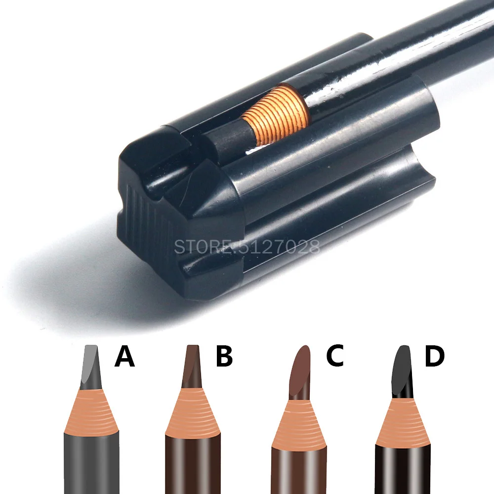 

4 In 1 Eyebrow Pencil Sharpener Microblading Tattoo Sharpening Tip Thin Tools For Semi-permanent Eyebrows Makeup Profiler Pen