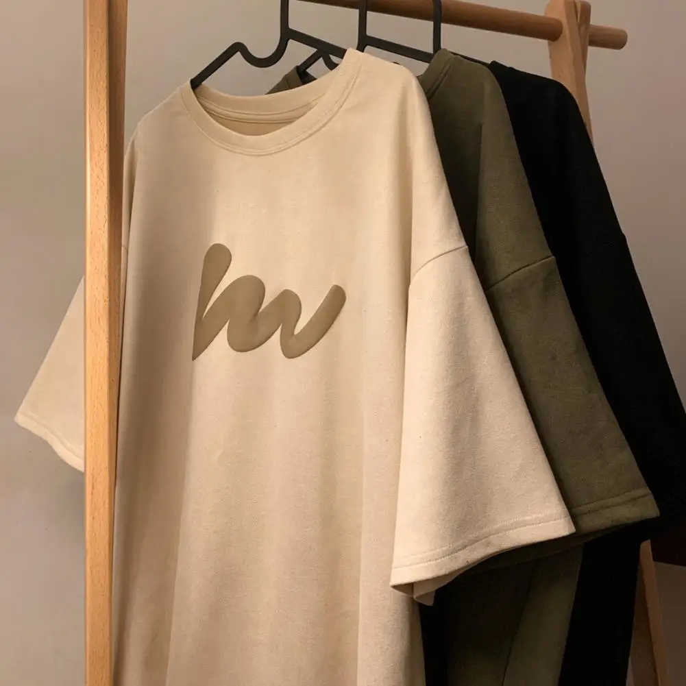 Футболка мужская с коротким рукавом повседневный топ круглым вырезом стильная