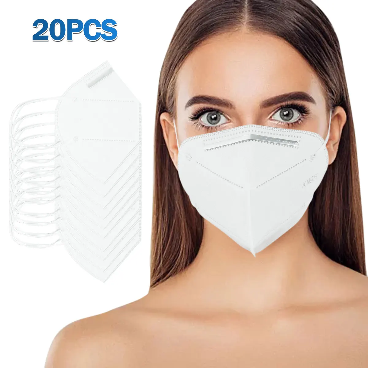 

20pcs White Disposable Mouth Cover Breathable Adult Face Mask Universal For Outdoor Running Hiking Air Pollution Cycling Masks