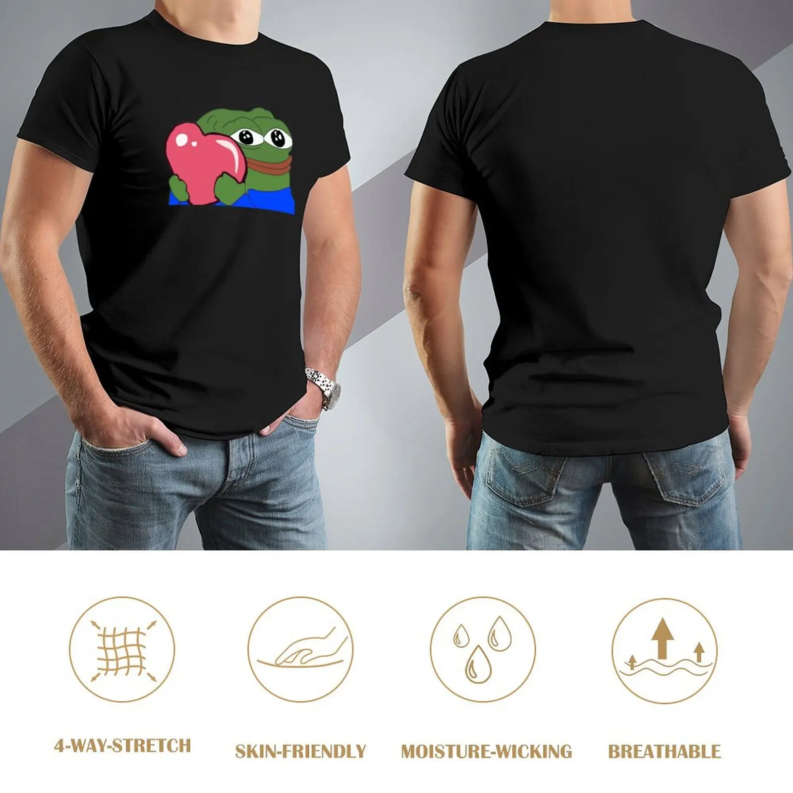 Футболка Peepo Heart Pepe Love одежда в стиле хиппи мешковатые рубашки винтажные мужские