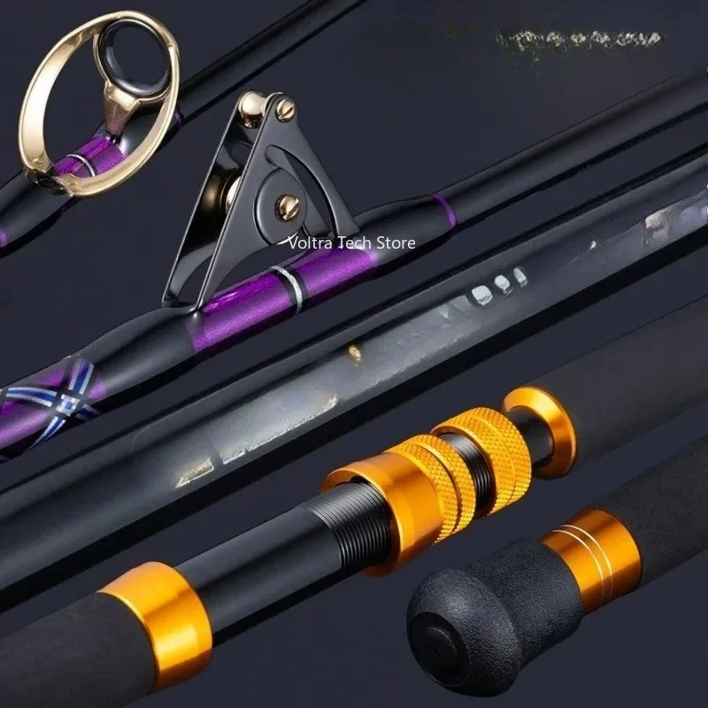 Фото Удилище Lurekiller Strong Power Carbon Game Rod для троллинга, 1.8 м, 37-64 кг, с роликовыми/СИК-втулками, для глубоководной морской рыбалки с лодки №1