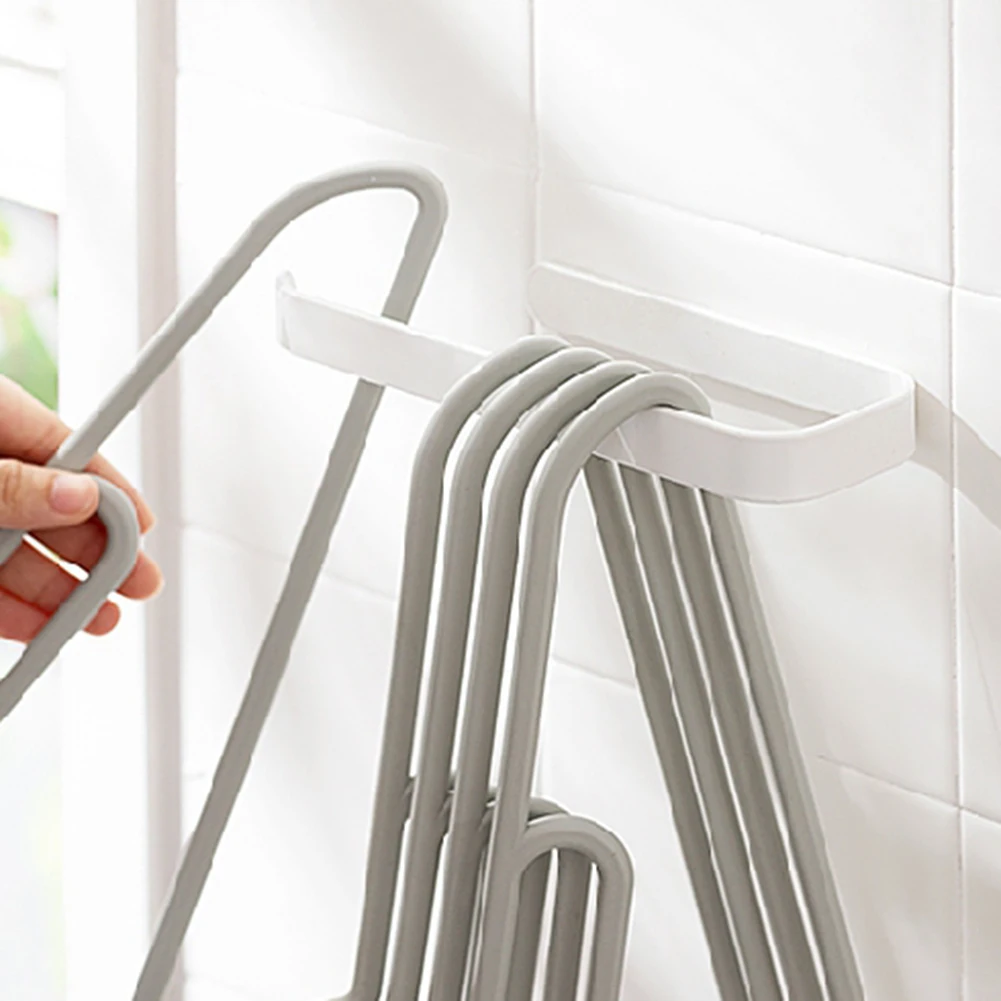 

Hanger Storage Hook Shelf 1 Pcs 19.3*9.3*2cm Hanger Storage Multi-function Perforation-free Wall-mounted White