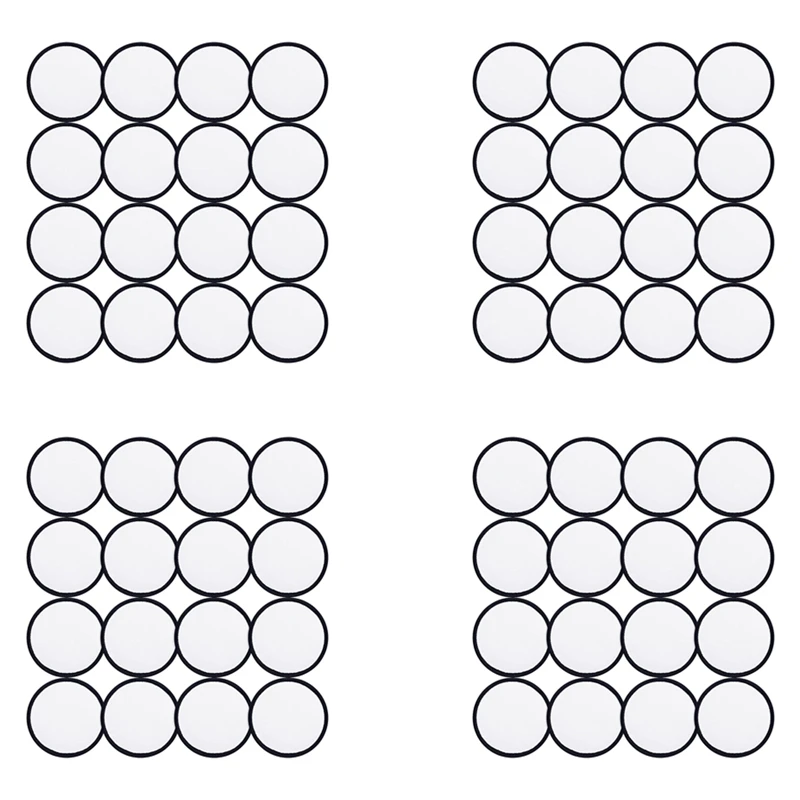 

64 Pieces Sublimation Patch Blanks Quality Fabric Iron-On Circular Blank Patch For Clothes, Hats, Uniforms, Backpacks