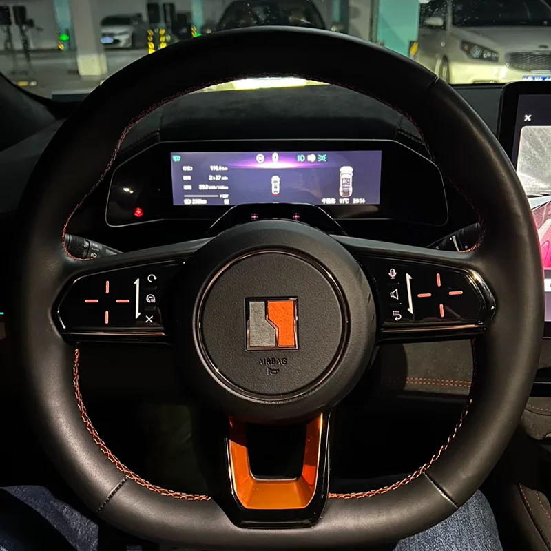 ZEEKR 001 2021-2023 009 Алькантара отделка рулевого колеса наклейка внутренняя замша