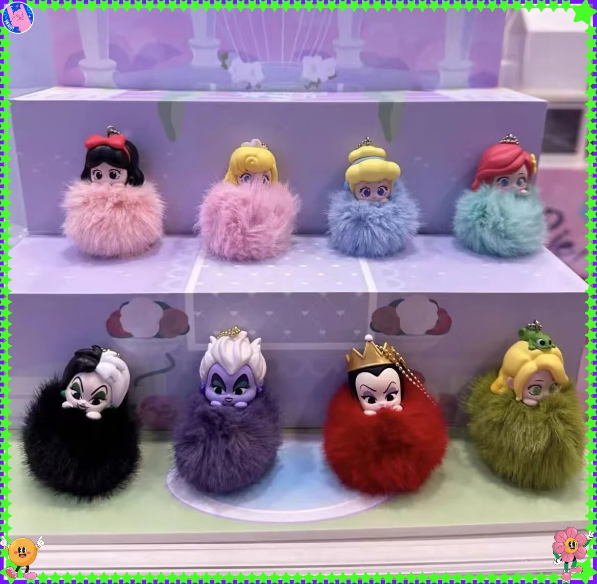Фото MINISO Disney Princesses Villains Dream Fluffy Pom-pom Series Мини-слепая коробка-коллекционный плюшевый декор в подарок для фанатов Диснея №4