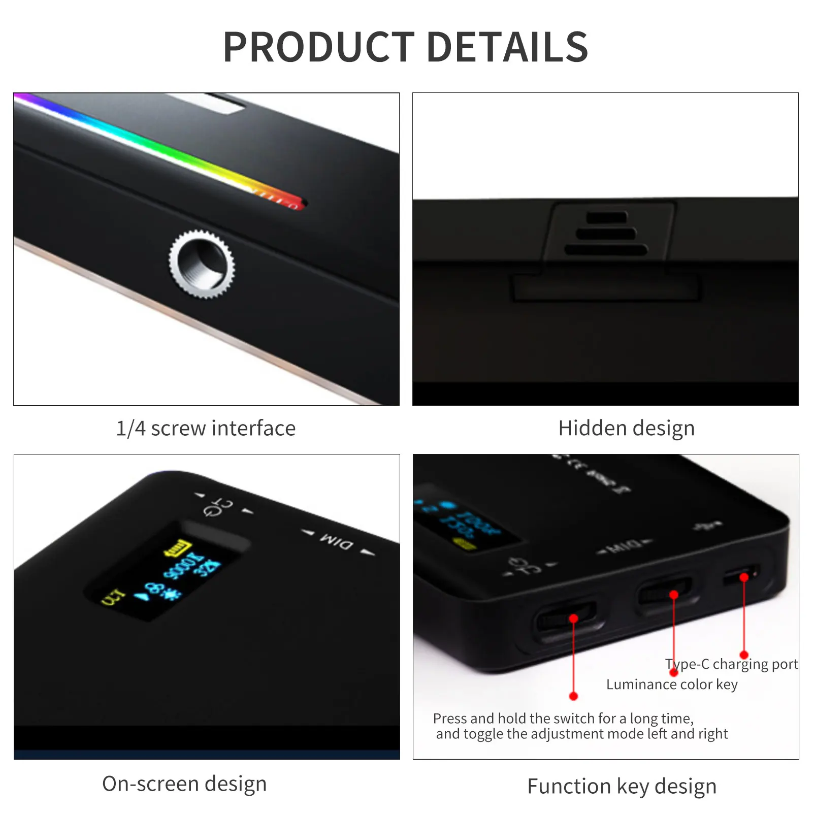 Фотография заполнясветильник панель W140 RGB светильник ПА для видео 2500-9000K