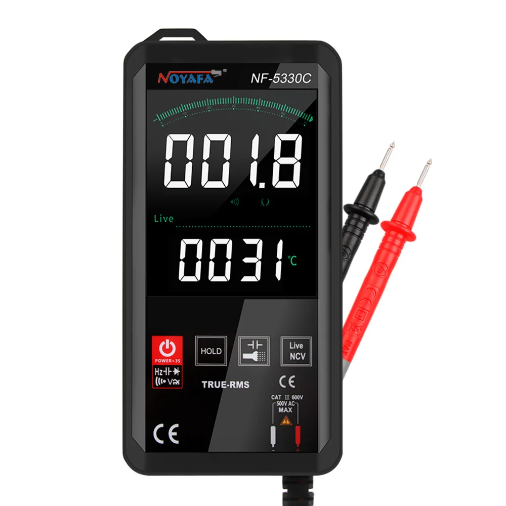 

NOYAFA NF-5330C 1000V Digital Multimeter Ture RMS AC DC NCV Smart Multimetro Tester Ohm Capacitance Hz Voltage Meter