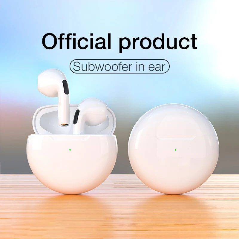 

Air Pro 6 Fone de ouvido Wireless Bluetooth Headsets Sport Mini Pods Headphones With Mic 9D Stereo Bass Earbuds Free Shipping