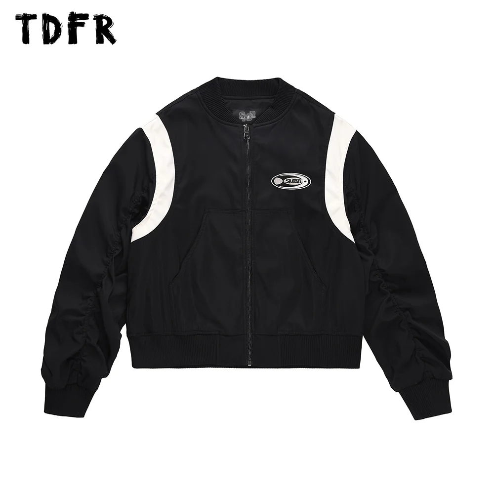 

Мужская бейсбольная куртка с длинным рукавом и воротником-стойкой