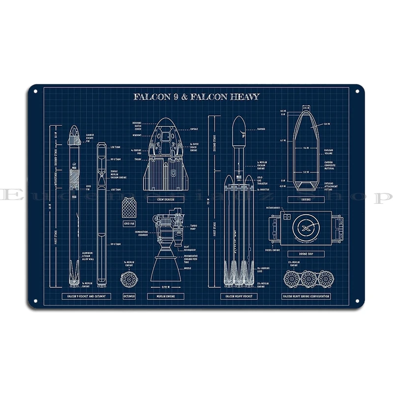 Фото Ncc-1701-D Blueprint металлическая табличка плакат паб ретро гараж кухня железная жестяная вывеска плакат №4