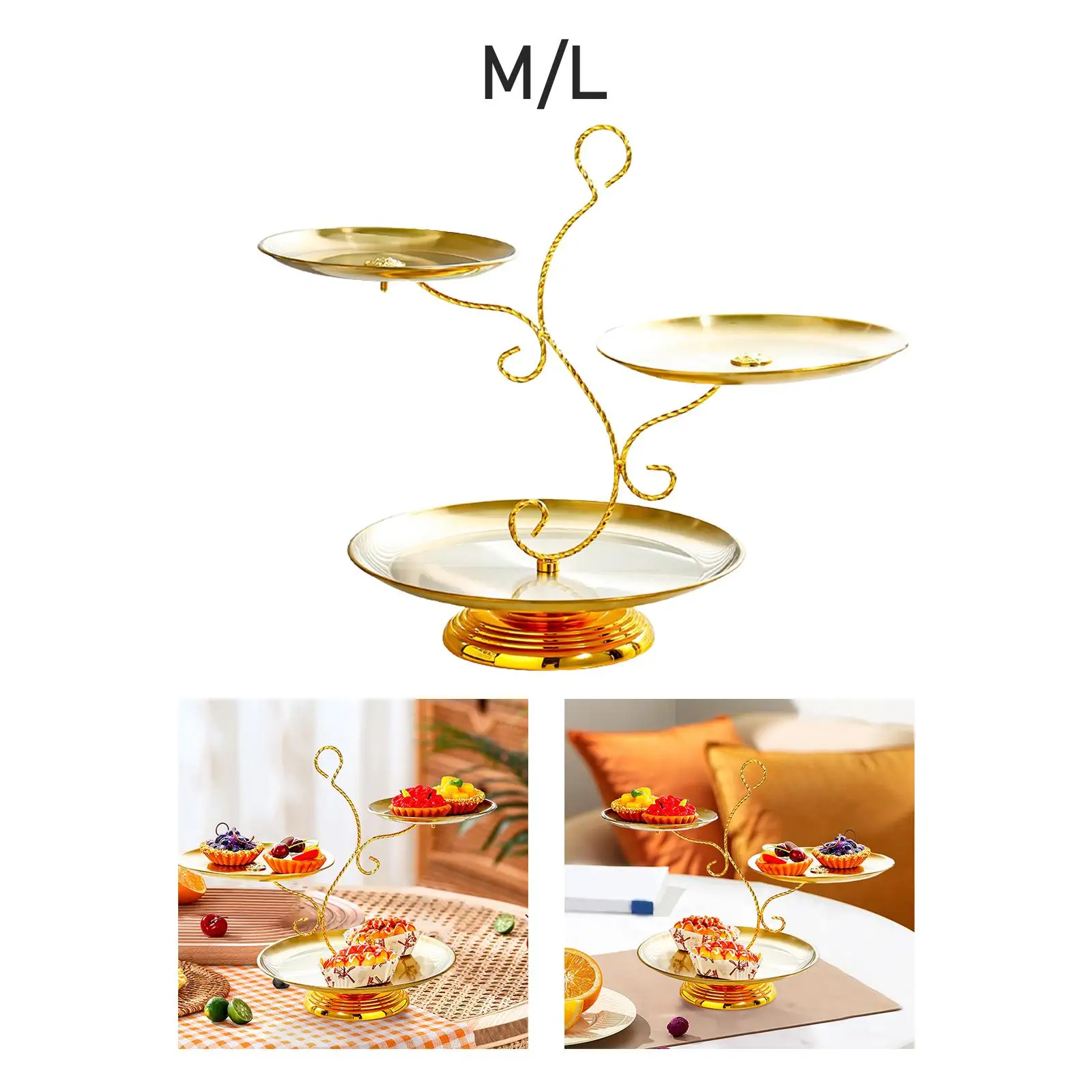 3-уровневая подставка для кексов кондитерских изделий многоуровневый