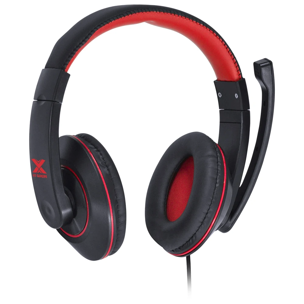 

HEADSET GAMER V BLADE II P2 STEREO PHONE WITH RETRABLE MICROPHONE AND HASTE ADJUSTMENT-BLACK WITH RED