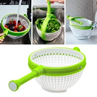 vegetable and fruit drain basket dehydrator multifunctional household dryer basket shake drying kitchen tool salad spinner
