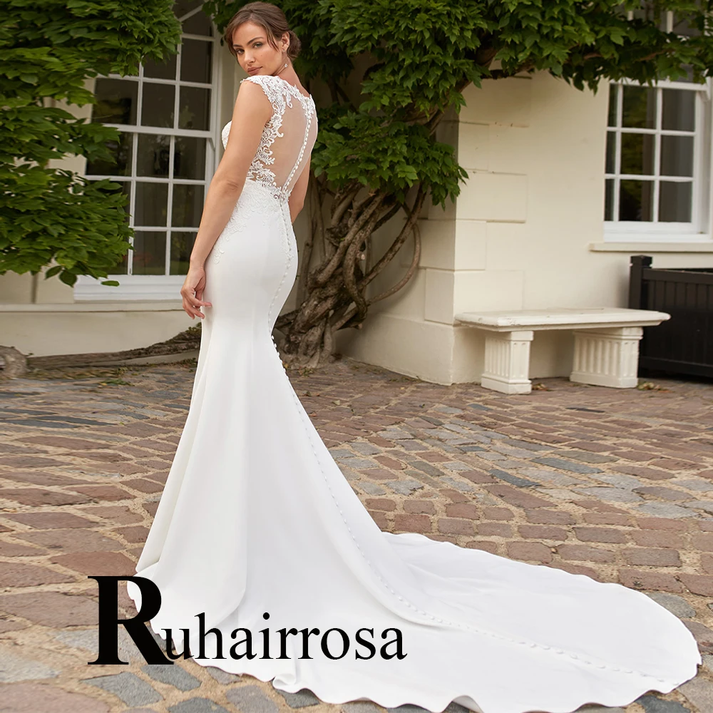 

Женское свадебное платье Ruhair, с открытой спиной и рукавами-крылышками