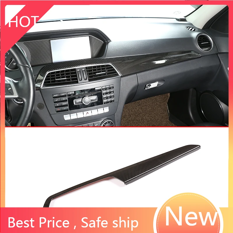 

ABS Carbon Fiber Car Interior Center Console Protection Panel Cover Trim For Mercedes Benz C Class W204 2010-2013 Accessory gh