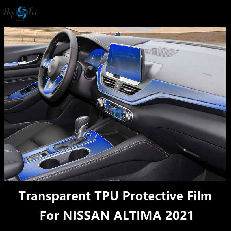 

For NISSAN ALTIMA 2021 Car Interior Center Console Transparent TPU Protective Film Anti-scratch Repair Film Accessories Refit