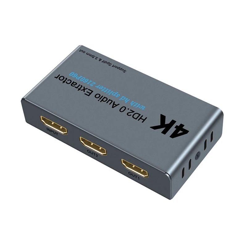 HDMI-совместимый аудио экстрактор 2.0 разветвитель 4K 60 Гц SPDIF 1 в 2 автоматический