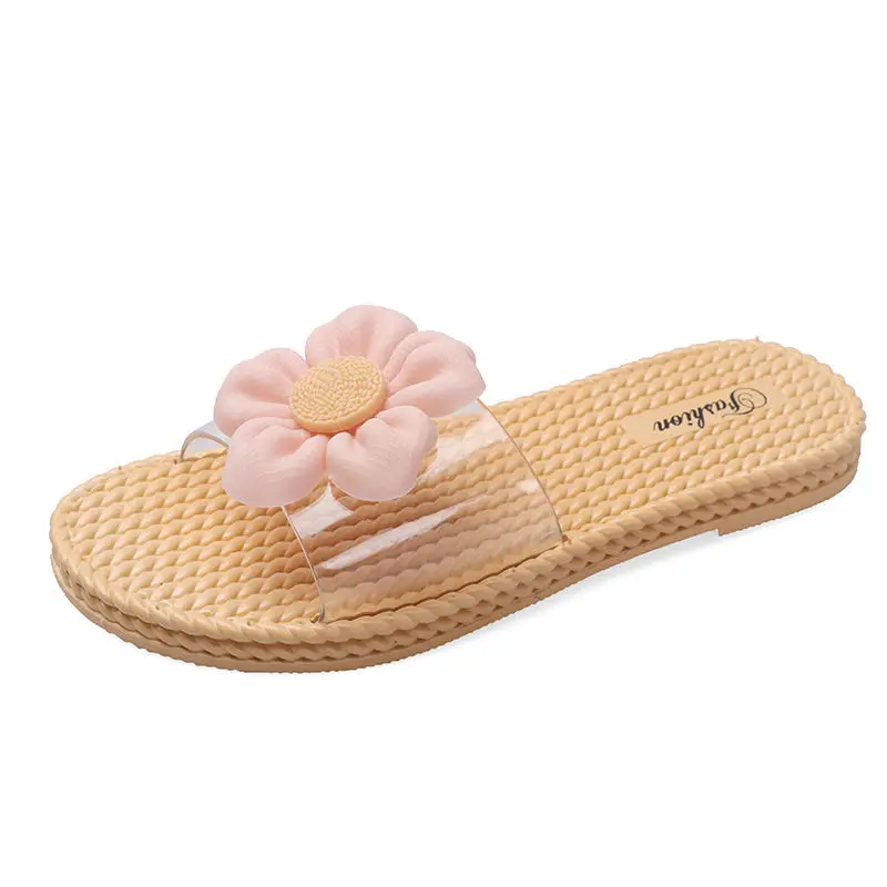 

High Top 2022 Summer Fashion Women Casual Shoes Jelly Flip Flop Lady Beach Peep Toe Flower Slippers Female Transparent Sandal