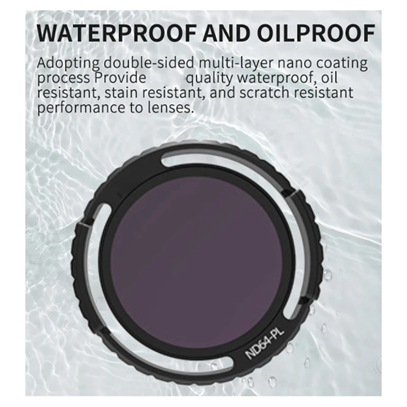 ND32PL фильтр для объектива дрона DJI Avata 2 водонепроницаемые с защитой от белого
