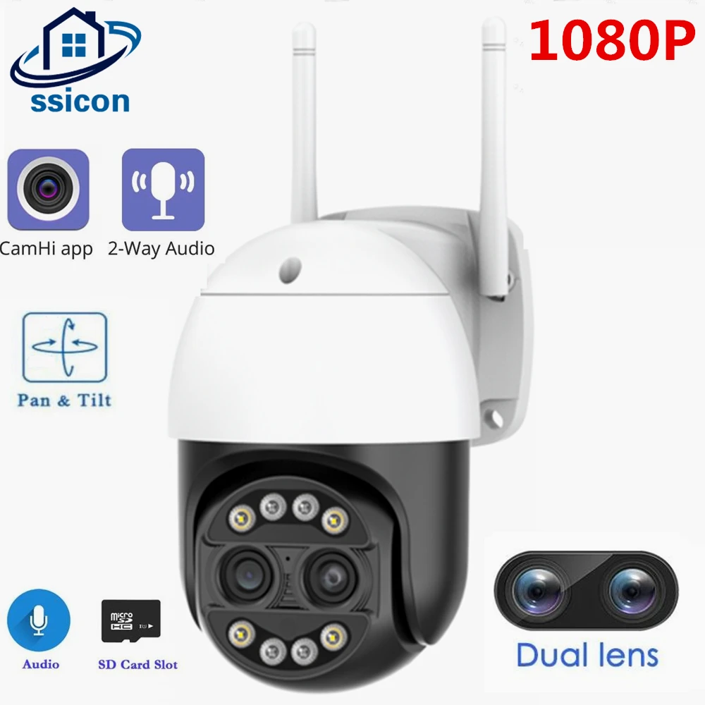 

CamHi Dual Lens WIFI Camera Outdoor 1080P Human Detection Waterproof Smart Home Security Protection Wireless Camera