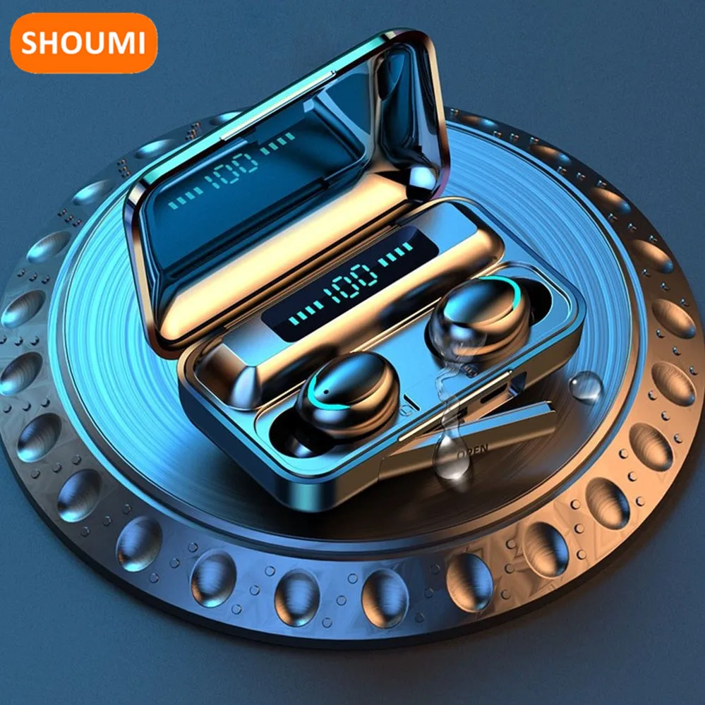 

Беспроводные Bluetooth-наушники, спортивные водонепроницаемые TWS Bluetooth-наушники с микрофоном и сенсорным управлением, беспроводные наушники-вк...