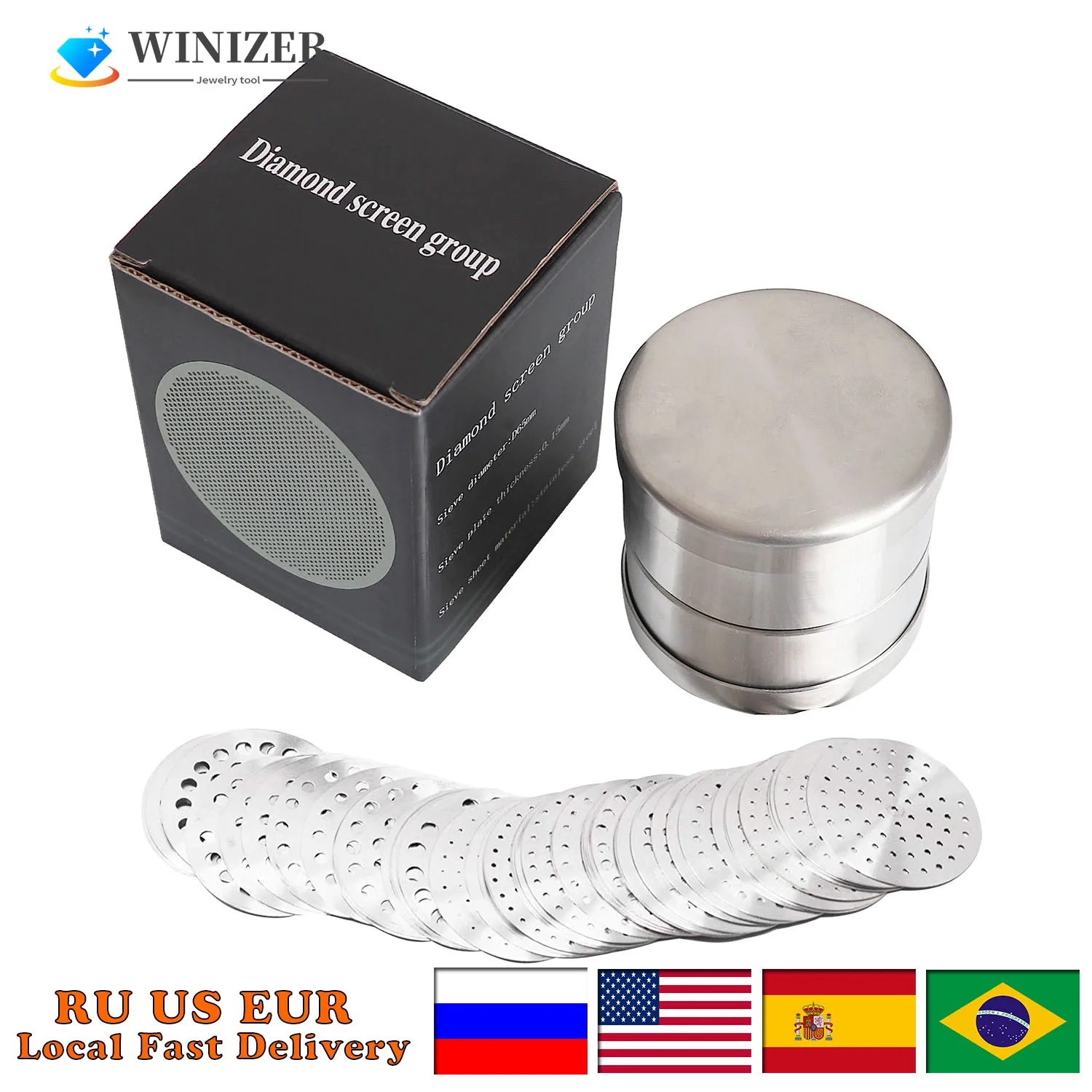Stainless Steel Diamond Sieve Set for Jewelry Sizing and Stone Selection Perfect for Screening Loose Stones Diamond Inlays  Size