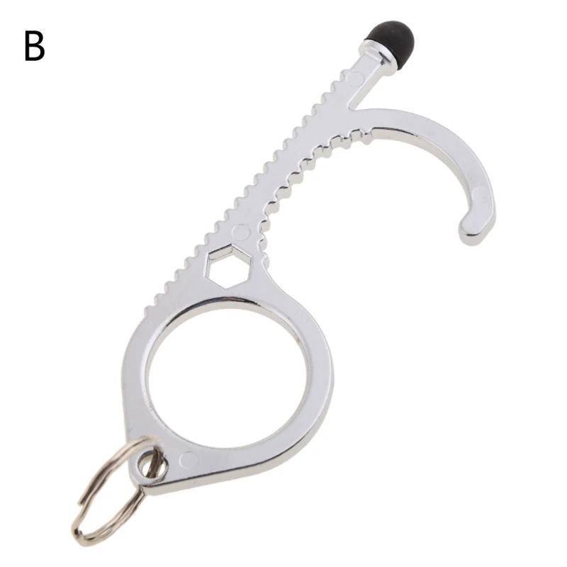

Touchless Door Opener Keychain Hand Tool Handy Reusable Key Tool Button Pusher for Touchscreens Handles Buttons balcone cajonera