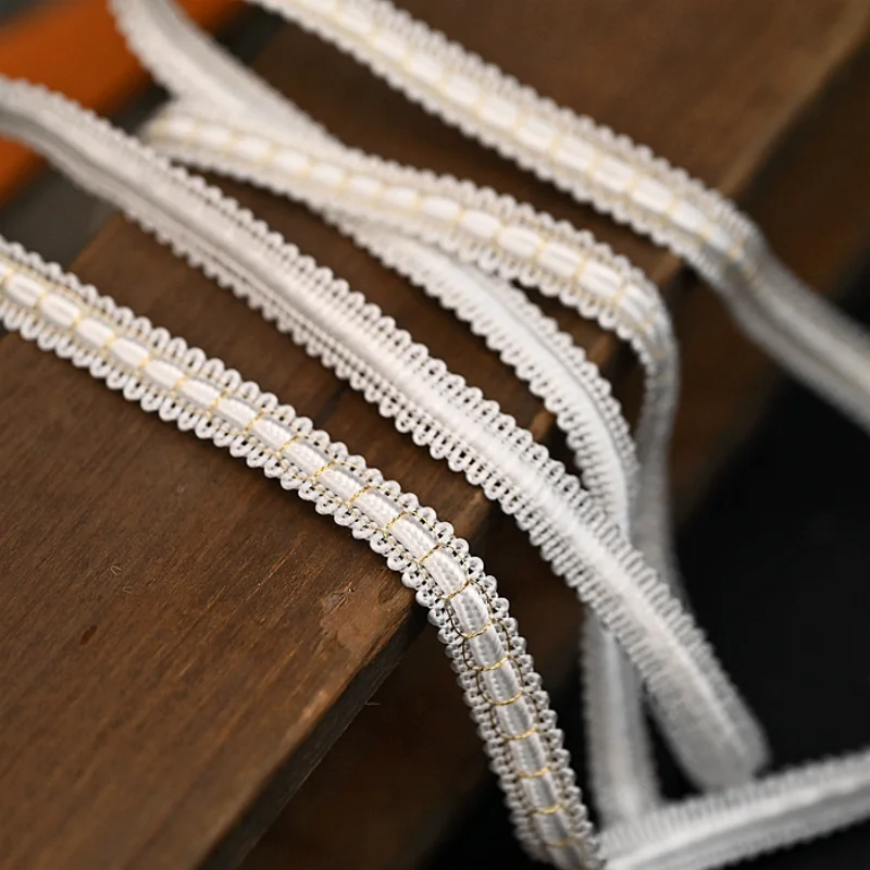 Черно-белая вязаная плетеная кружевная лента высокое качество поделки своими