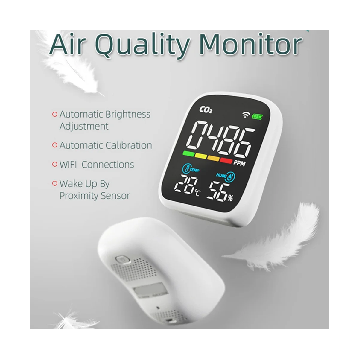 WIFI инфракрасный монитор CO2 диоксида углерода датчик NDIR качества воздуха детектор