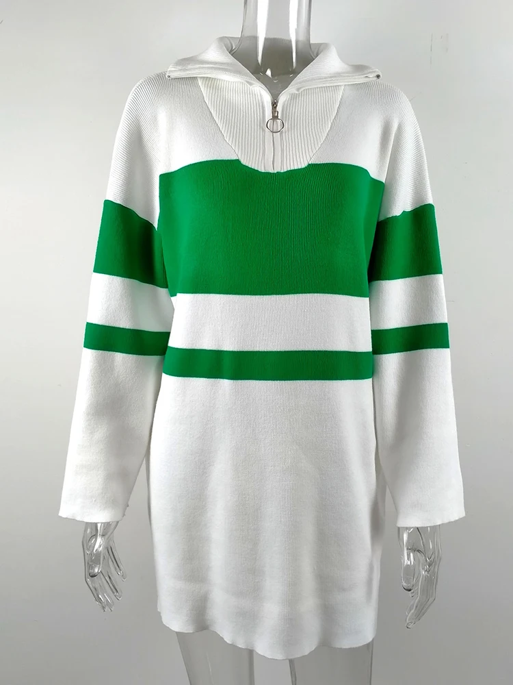Striped Pullover Sweater Women 