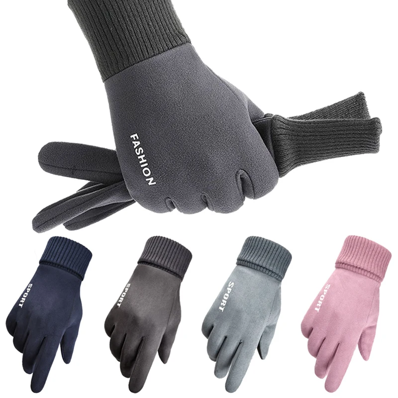 Купи Windproof Gloves Winter Cycling Gloves Bicycle Warm Touchscreen Full Finger Gloves Unisex Outdoor Sports Ski Riding Men Women за 104 рублей в магазине AliExpress