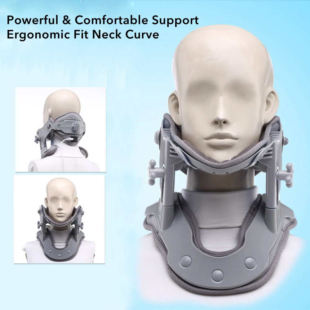 

Heating Neck Cervical Traction Hot Compress Adjustable Collar Lumbar Spine Pain Relief Neck Care Posture Corrector Brace Support