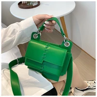 high quality leather 2022 new solid color messenger bag fashion splicing bag wearing rope portable messenger small square bag cc