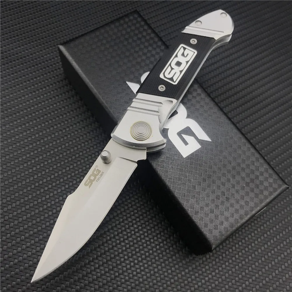 

SOG Tactical Knife G10 Aluminum Handle Self Defense Pocket Knife Sharp Tactical Gear Multi Tool Outdoor Survival Folding Knife