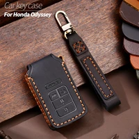 case keyring car key box cover shell buckle for honda odyssey fashionable retro styleunique style cowhide bag accessories