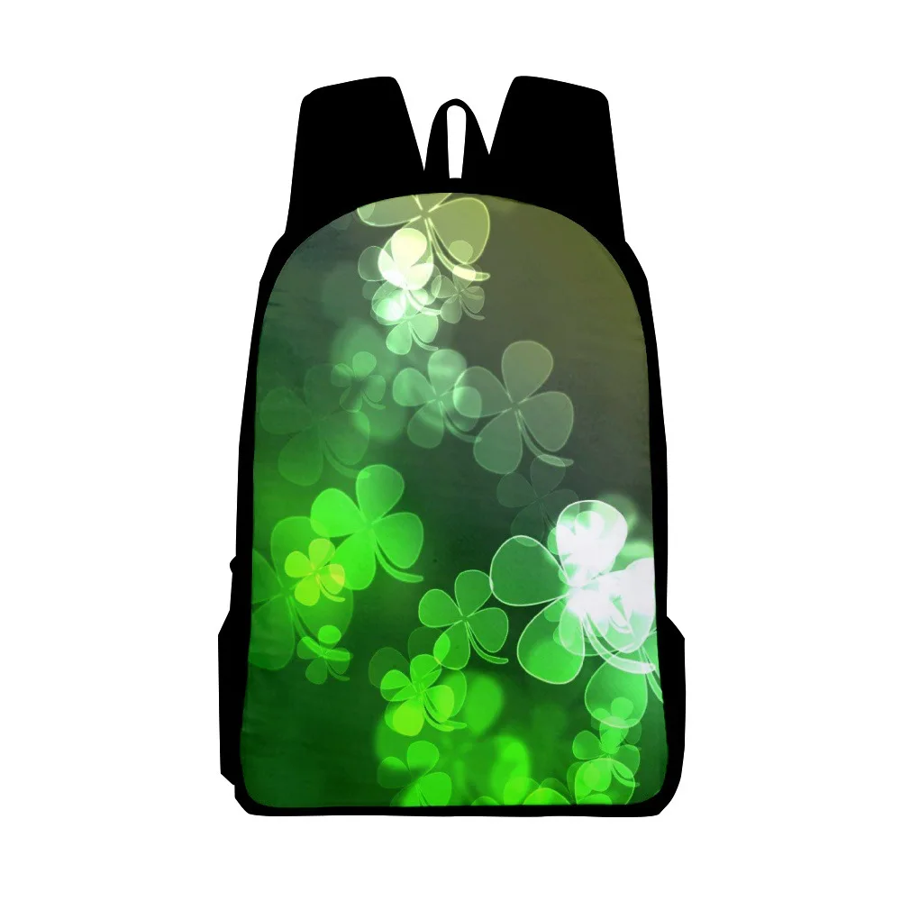 

Creative Fashion Funny Lucky clover Notebook Backpacks pupil School Bags 3D Print Oxford Waterproof Boys/Girls Laptop Backpacks