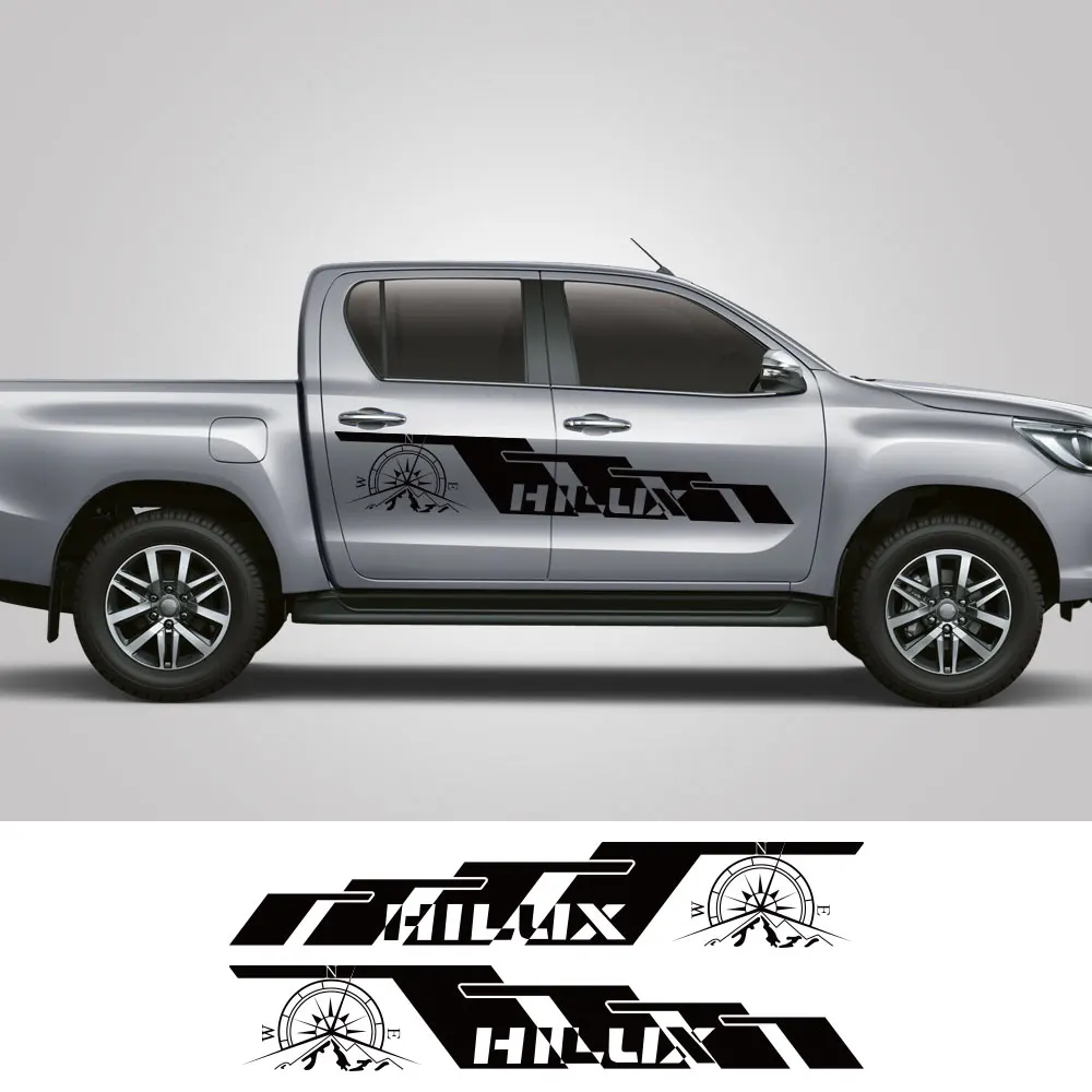 Наклейка на дверь пикапа для Toyota Hilux Vigo Revo Rocco графический Компас грузовика