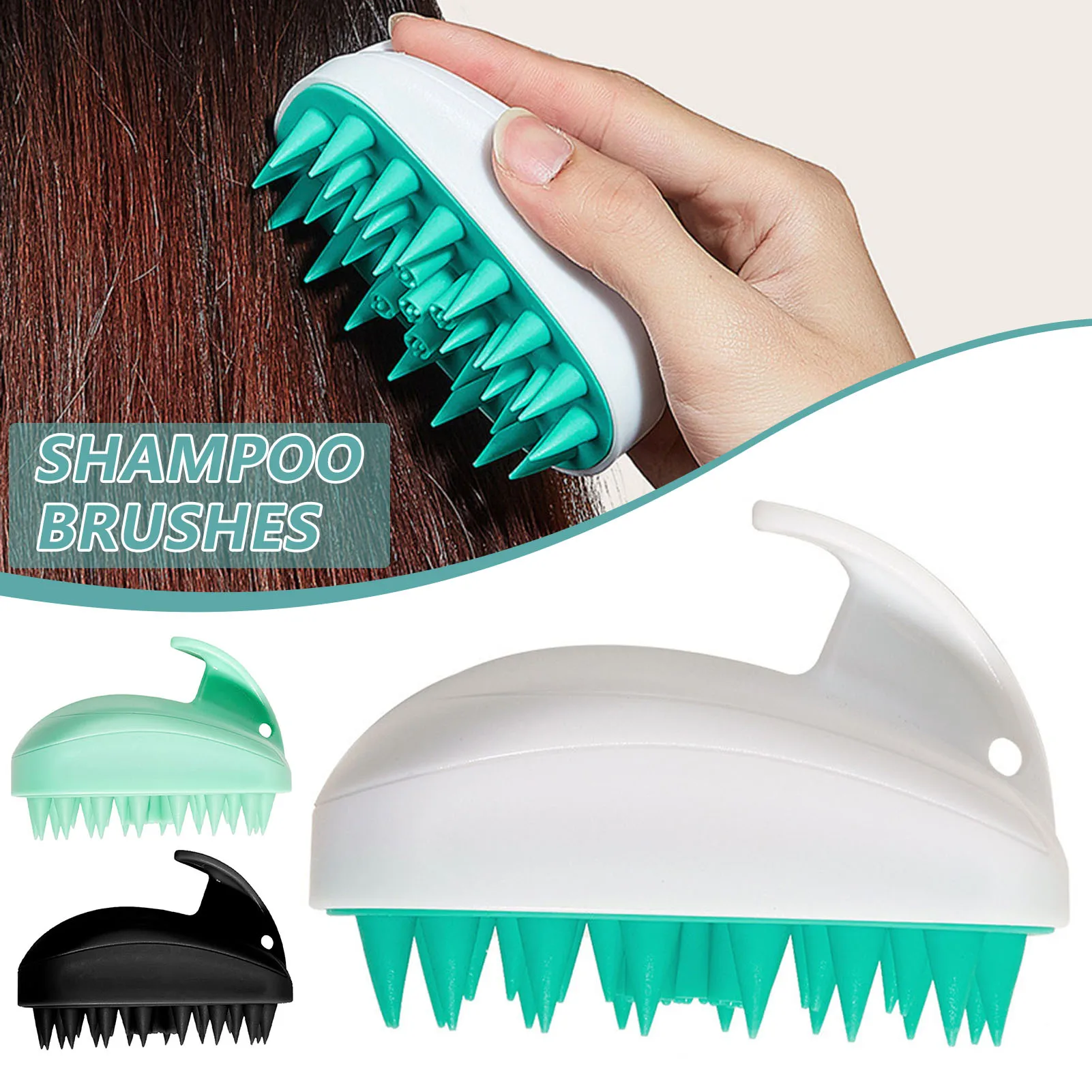

Handheld Shampoo Brush Scalp Portable Massager Cleaning Scalp Comb For Wet Dry Use Bath Massage Brush Hair Shower Accessories