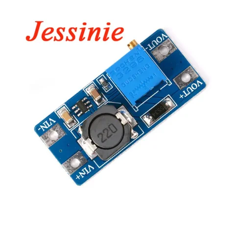 Jessinie MT3608 повышающий модуль 2A 2В-24В до 5В 9В 12В 28В