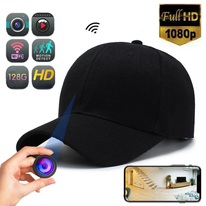 

HD 1080P Портативный видеорегистратор и аудио мини Wi-Fi камера портативная уличная камера головной убор бейсболка для записи доказательств пут...