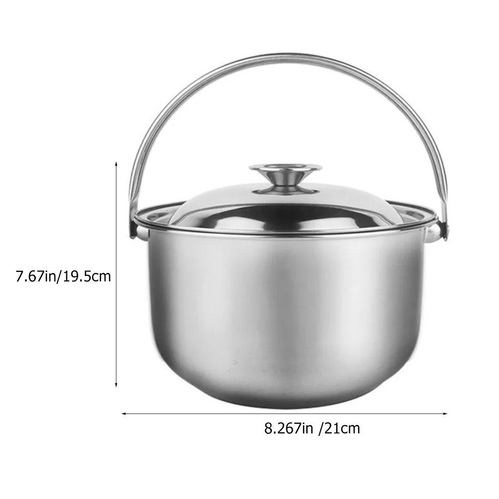 

Double Handles Stew Pot Stainless Steel Cooking Non Stick Cookware Multipurpose Pots for