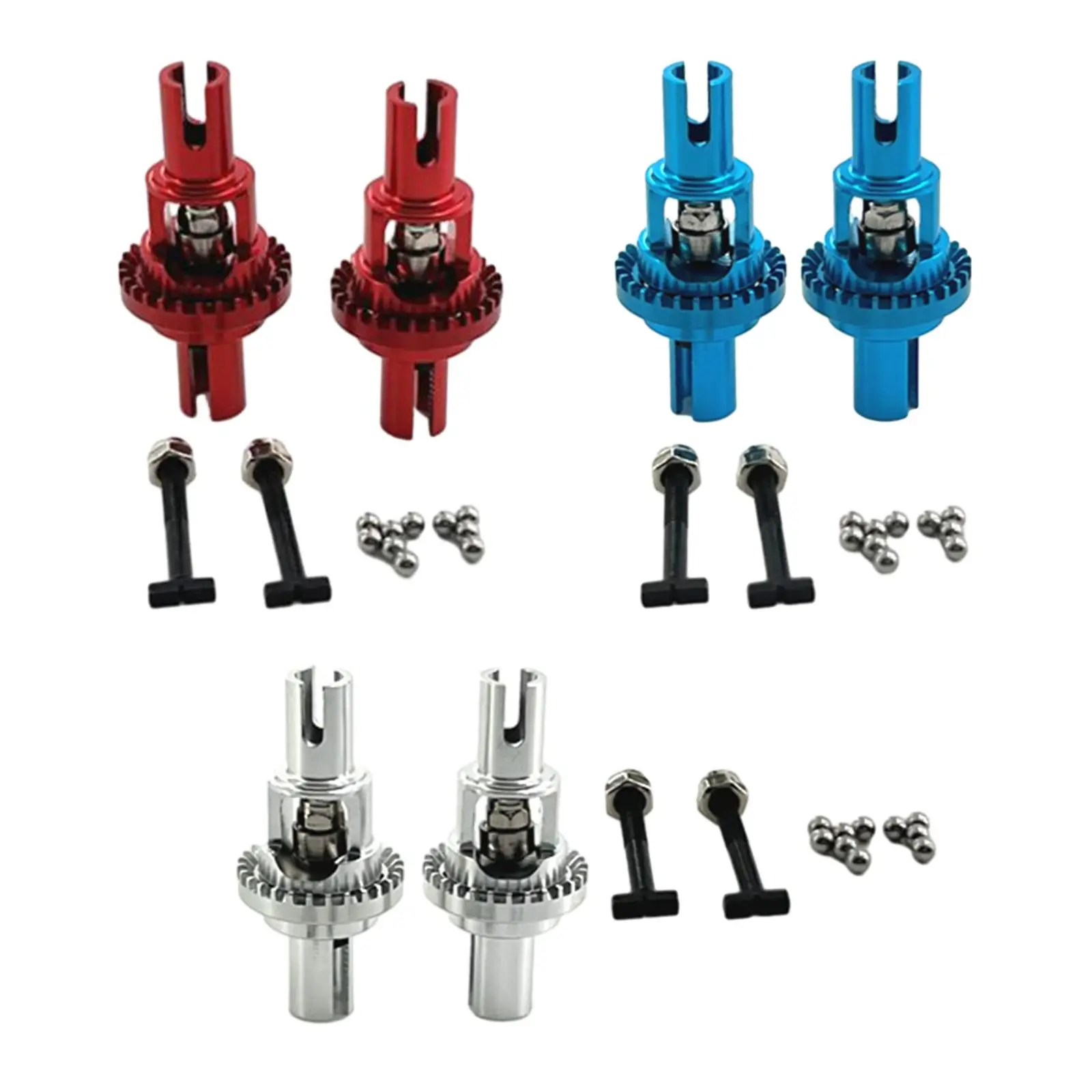 

2 Pieces RC Front and Rear Differential Set Strong Spare Parts for Wltoys 1:28 284161 284131 284010 DIY Modification Replacement