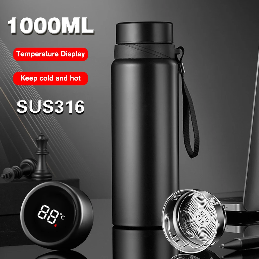 

1000ML Smart Thermos Bottle Keep Cold and Hot Bottles Temperature Display Intelligent Thermos Cup for Tea Coffee Vacuum Flasks
