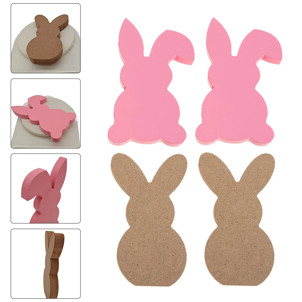 

10Pcs Adorable Rabbit Shaped DIY Wooden Models Kids Graffiti Painting Playthings