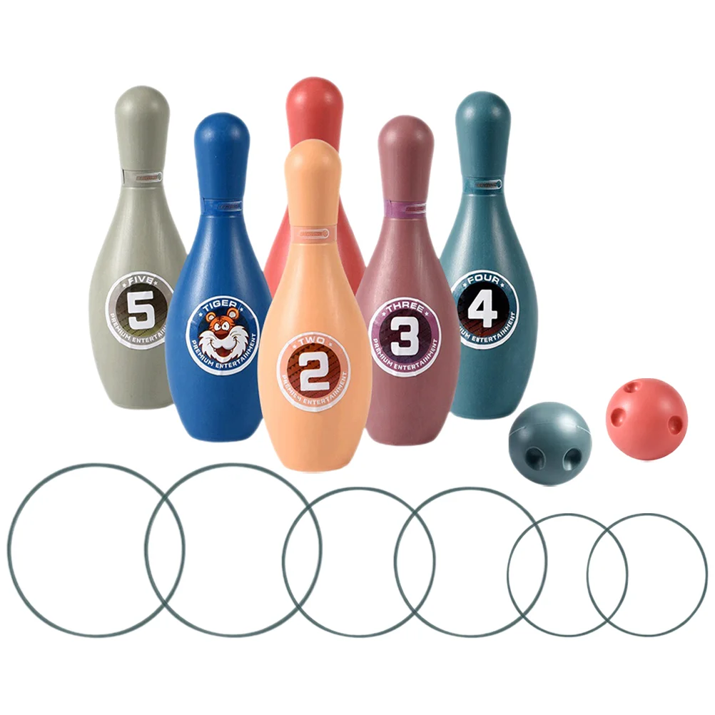 

Of Interactive Bowling Toy Kit Parent-Child Bowling Balls With Rings Outdoor Sports Playthings Toys Bowling Circle Sets