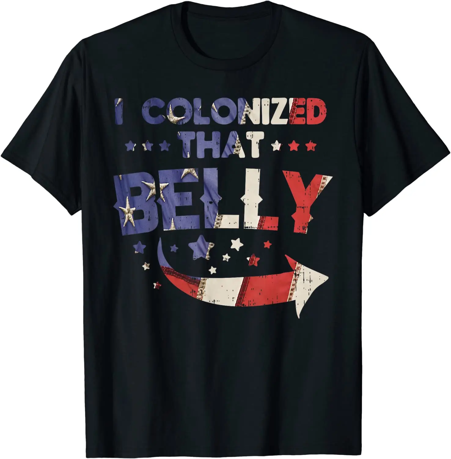 

I Colonized That Belly 4th of July Pregnancy Dad Matching T-Shirt Casual Cotton Daily Four Seasons Mens T Shirts Tees