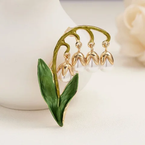 Антикварные эмалированные броши с жемчугом