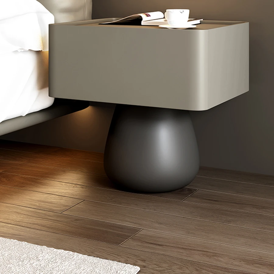 

Современный водонепроницаемый прикроватный столик, роскошная простая итальянская тумбочка из массива дерева, кожаный ночной столик, мебель для детской комнаты