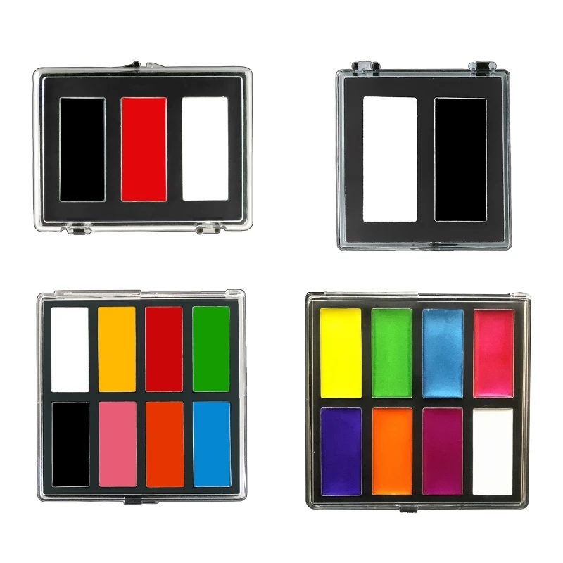 

Масляная палитра для рисования лица и тела, Нетоксичная безопасная татуировка для Хэллоуина SFX вечерние ринки, художественный макияж, набор...